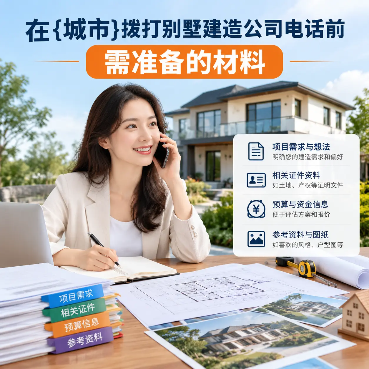 在花溪拨打别墅建造公司电话前需准备的材料